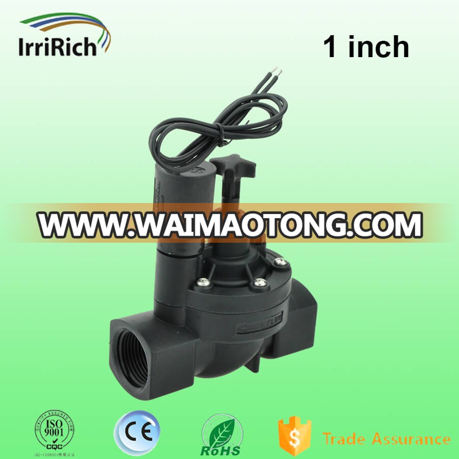 1" Nylon 2 Way Manual and Flow Control 12 V Electric Water Valve